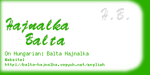 hajnalka balta business card